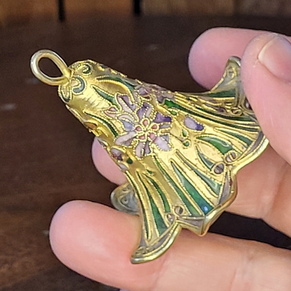 Floral Enamel Bell Ornament - Picture 15 of 15